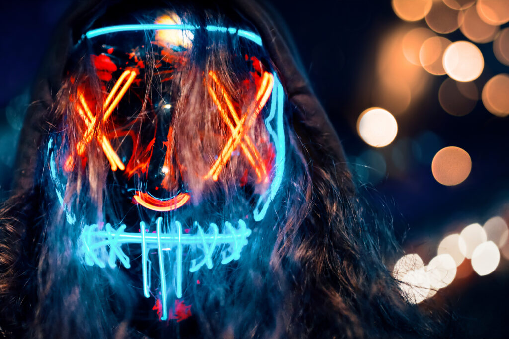 Wearing Halloween mask in public in New York